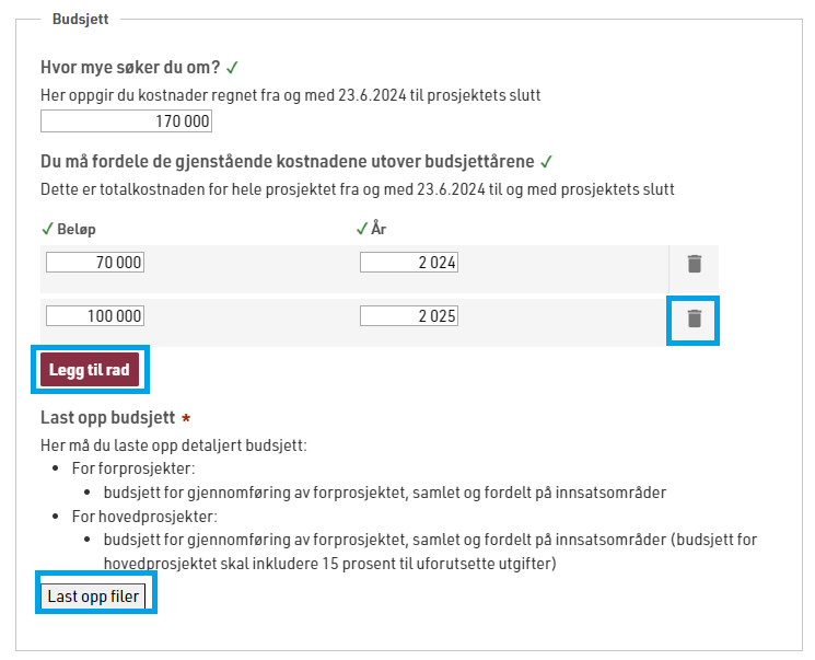 Budsjett overordnet forprosjekt