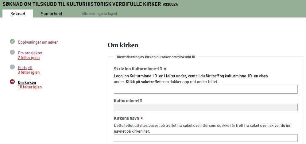 Naviger i skjema