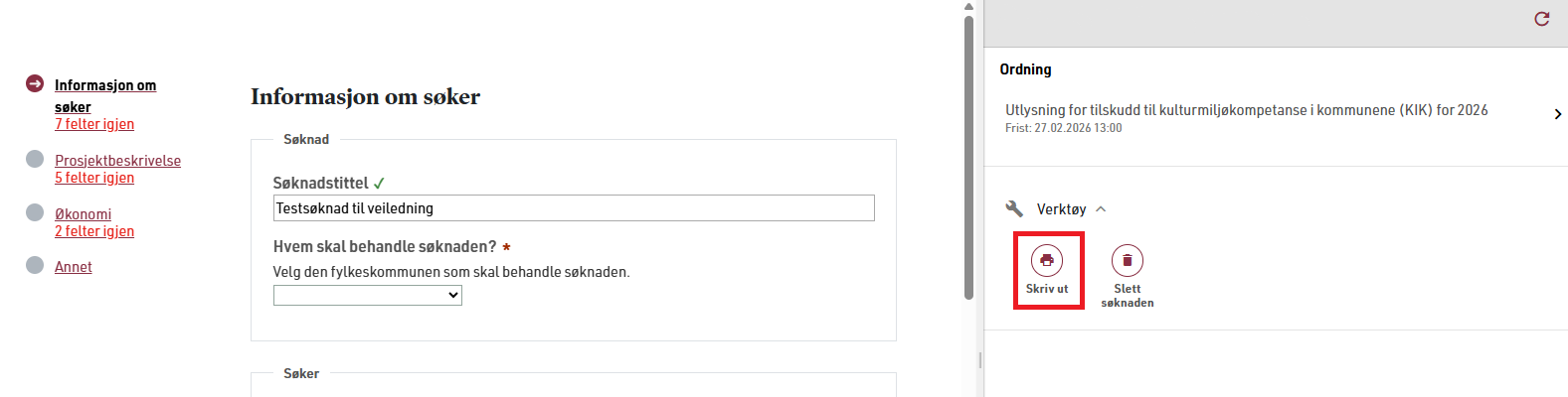 Lese om ordning og skrive ut