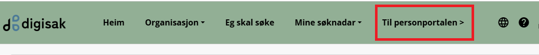 Bytte mellom portalene