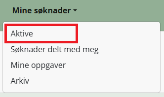 Aktive søknader