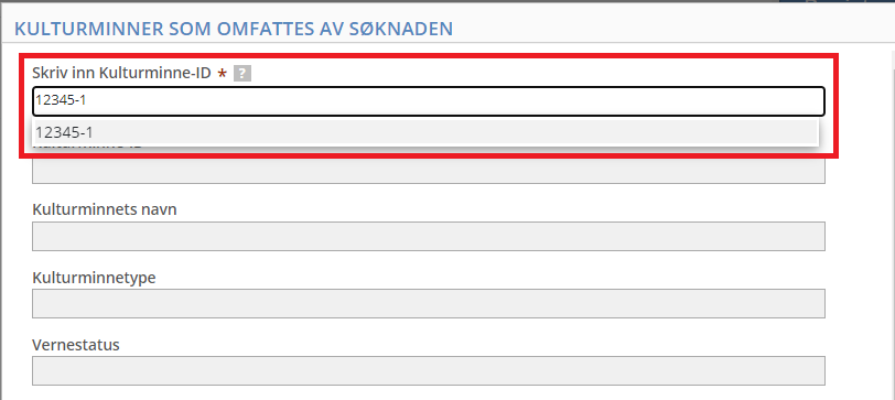 Søk fram kulturminne fra Askeladden