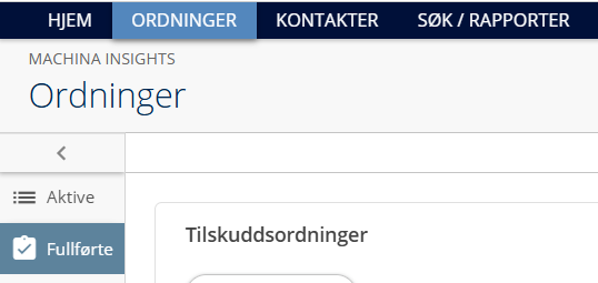 Fullførte ordninger