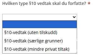 type § 10-vedtak
