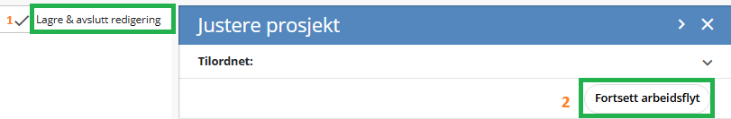 Lagre & avslutt redigering