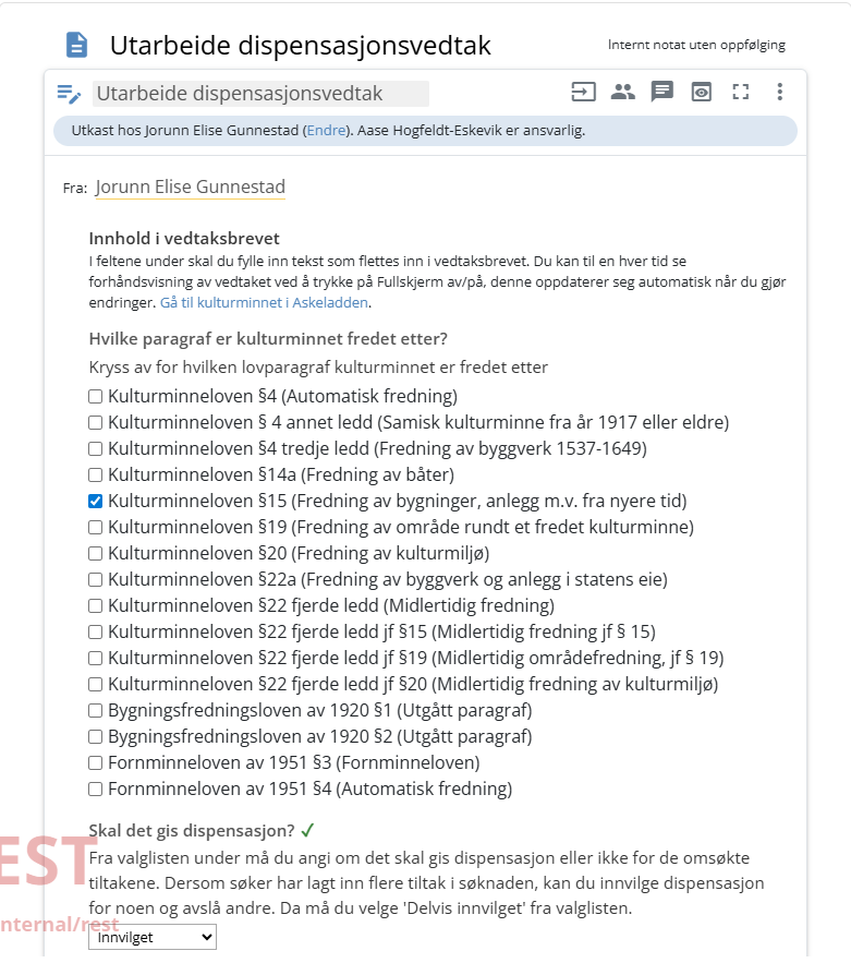 Forfatte dispensasjonsvedtak - del 1