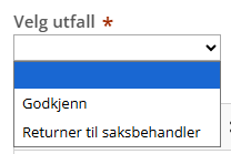 Velg utfall